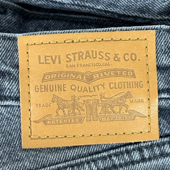 Levi's Ribcage Straight Ankle Premium Denim Washed Black Jeans - Picture 9 of 16